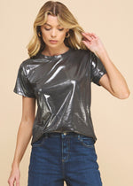 Load image into Gallery viewer, Metallic basic t-shirt
