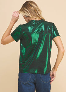 Metallic basic t-shirt