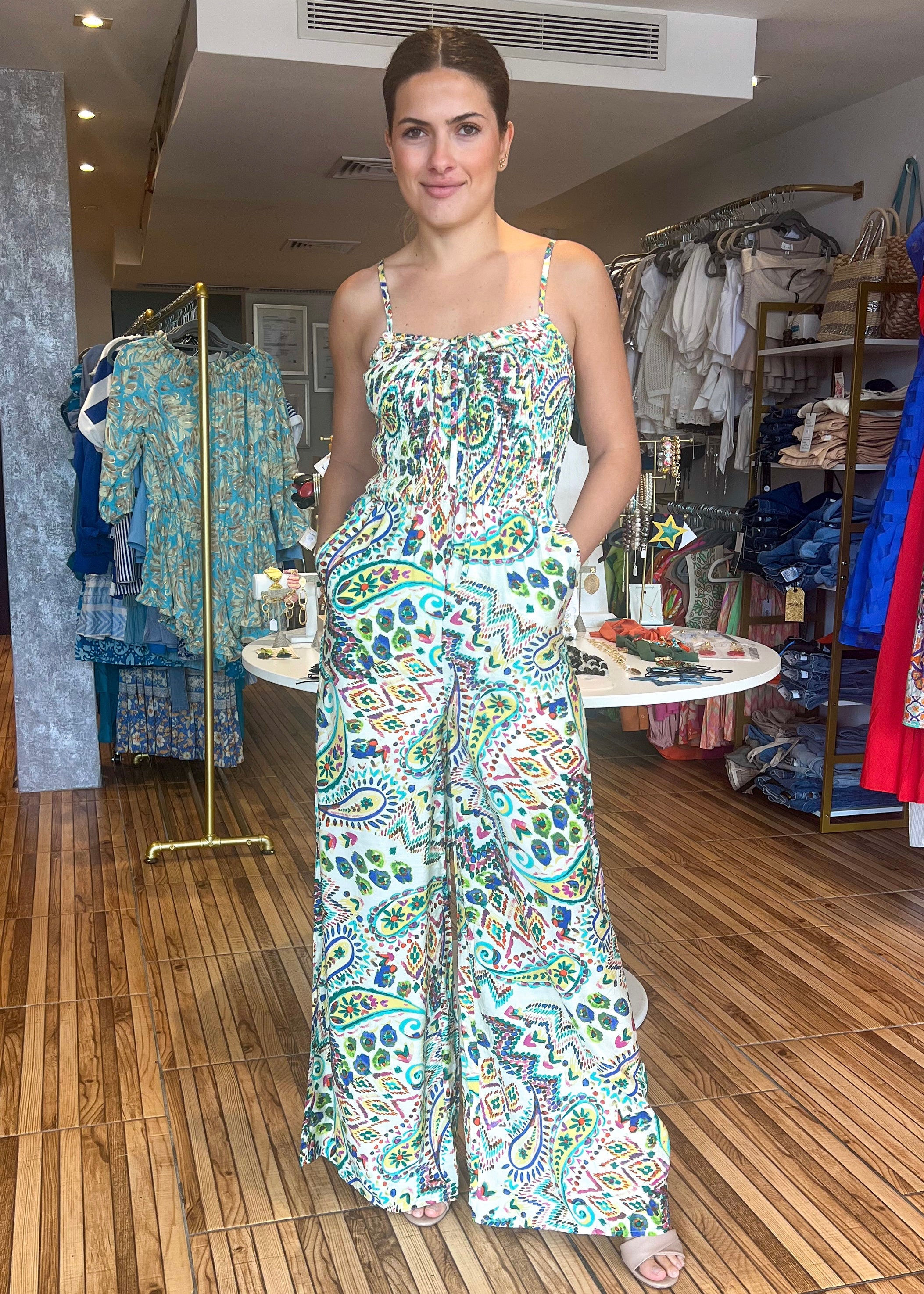 Mariah Paisley Print Jumpsuit